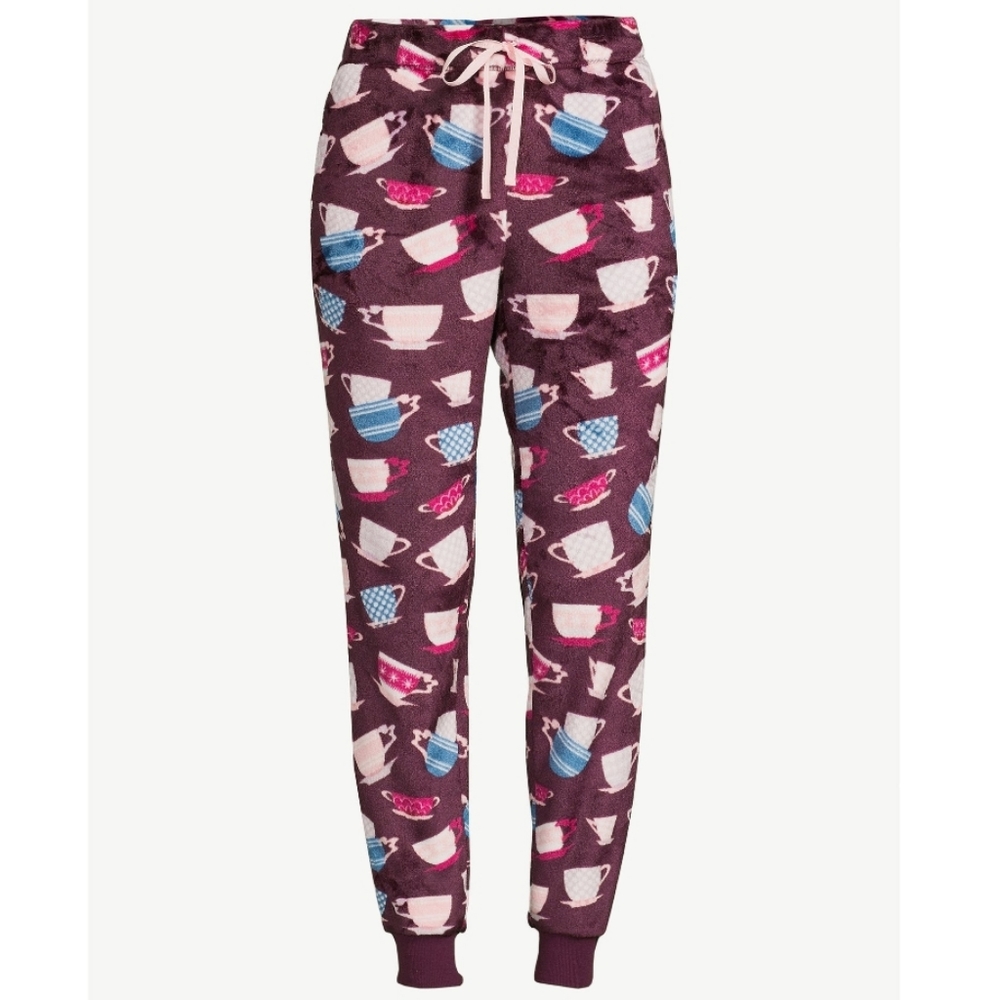 NWT Women's Joyspun Plush Tea Cup Pajama Pants